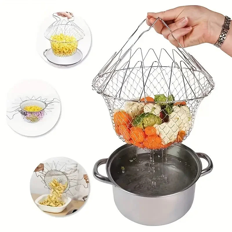 Stainless Steel Basket For Deep-Frying
