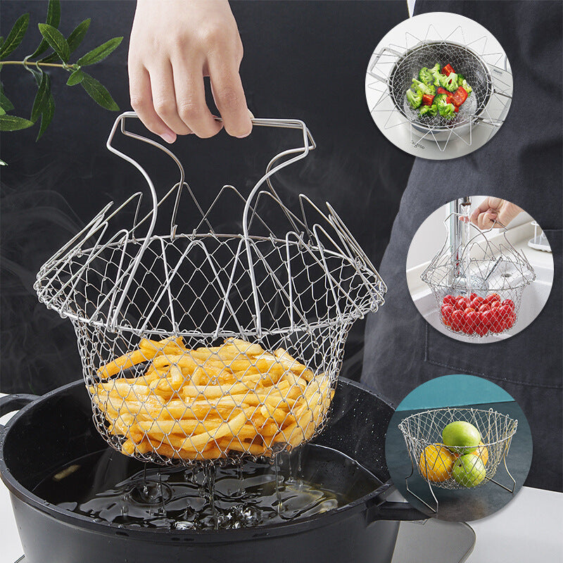 Stainless Steel Basket For Deep-Frying