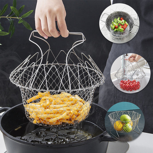 Stainless Steel Basket For Deep-Frying