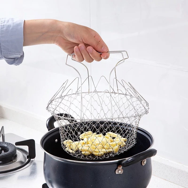 Stainless Steel Basket For Deep-Frying